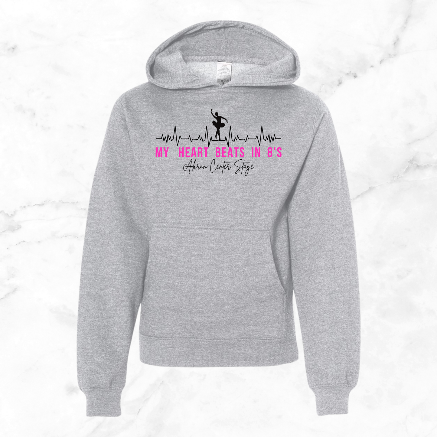 My Heart Beats in 8s Hoodie (Youth)